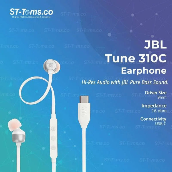 JBL Tune 310C USB-C Wired Hi-Res In-Ear Headphones