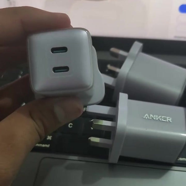 Anker Nano Pro 40W open-box — actual unit, dual USB-C, UK 3-pin plug