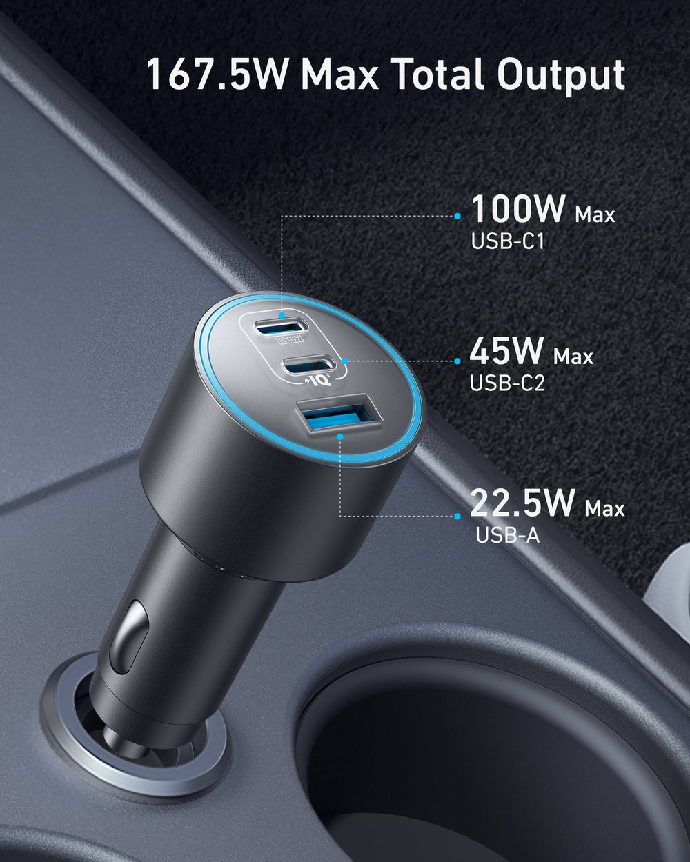 Anker Nano 167.5 watts Car charger